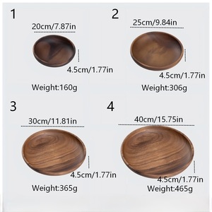 Bol à salade en bois naturel ILAHI, écologique, en bois d'acacia, style vintage, logo personnalisé, pour mariage, ustensiles de cuisine, vaisselle, en stock - Product Image 3