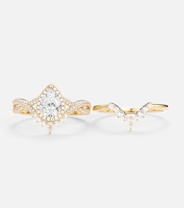 925 <b>Sterling</b> <b>Silver</b> Gold Plated Pear Cut Moissanite Luxury Prong <b>Set</b> Bridal Engagement Wedding <b>Ring</b> for Women & Unisex - Product Image 5