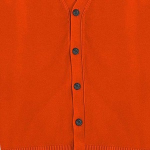 Women Knitted <b>Cardigan</b> Long Sleeve V Neck Solid Color Casual <b>Button</b> Front Orange Sweater Top <b>Cardigans</b> Cheap Price Low MOQ - Product Image 4