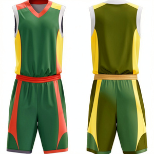 Conjunto de Uniforme Deportivo para Cancha: Camiseta sin Mangas y Pantalones Cortos con Ventilación, Detalles Personalizados del Equipo e Identidad del Jugador - Product Image 1