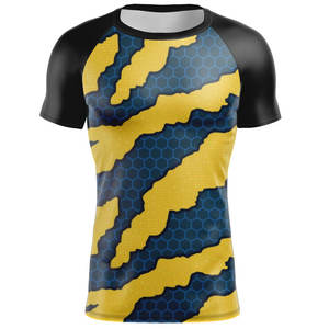 Camiseta de Compresión OEM para Hombre, Camiseta Deportiva Sublimada de Spandex para Gimnasio, Surf, Buceo, MMA - Product Image 1