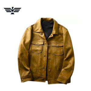 Veste décontractée en daim pour homme EMPIRE TREND WEARS, design unique, style vintage, boutonnée, coupe trucker, hiver, simple boutonnage - Product Image 4