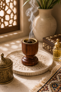 Brûleur d'encens en bois de séquoia Mubkhar Bakhoor Oud, brûleur d'encens arabe aromatique longue durée, parfum d'ambiance pour la maison - Product Image 2