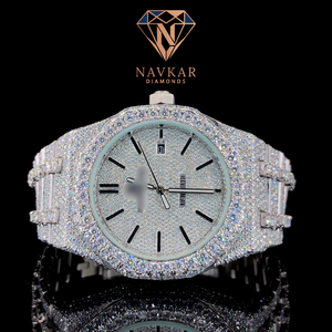 Relojes para Hombre de Lujo, Reloj de Alta Gama con Cristales de Zafiro y Moissanita VVS, Reloj de Acero Inoxidable Resistente al Agua para Hombre - Product Image 3