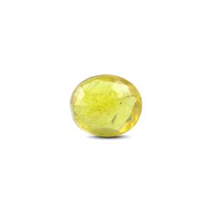 4.05 Carat Oval Faceted Yellow Sapphire Loose Gemstone for Fine Jewelry - Product Image 2