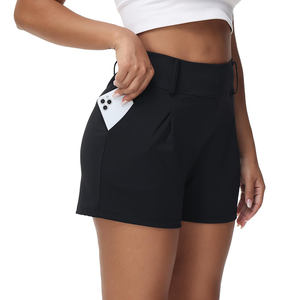 Shorts en jean décontractés pour femme, taille haute, coupe droite, avec cordon de serrage, respirants, anti-plis, séchage rapide, longueur genou – Nouvelle collection très prisée - Product Image 6