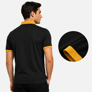 Fabricant OEM – Maillot sportif personnalisé avec logo imprimé en relief, coupe athlétique, design à patte de boutonnage, en coton mercerisé - Product Image 2