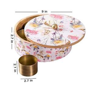 Attractive Design Wooden Printed Spice <b>Box</b> With Multiple Compartments For Kitchen Organization Eco Friendly Wooden Spice <b>Box</b> - Product Image 2
