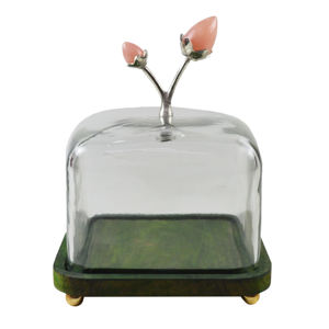 Support à gâteau rond en bois et verre, idéal pour les mariages, les anniversaires et les fêtes, vaisselle et assiettes de présentation - Product Image 5