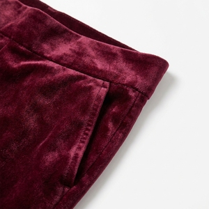 <b>Women's</b> <b>Velvet</b> <b>Trousers</b> Wide Leg Pants Solid Color Formal Dress Pants for Party Wedding - Product Image 5
