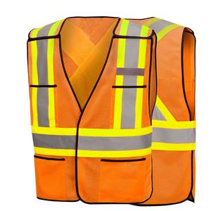 Gilet de sécurité unisexe de haute qualité, best-seller, pour la construction et la circulation, avec plusieurs poches personnalisées, gilet de travail réfléchissant - Product Image 4