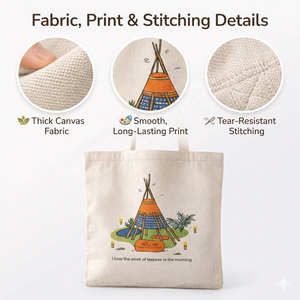 Bolsa de Compras Ecológica, Biodegradable, de Algodón de Grado Alimenticio, Reciclable, con Diseño Geométrico, Asa de Parche y Colores Personalizables - Product Image 5