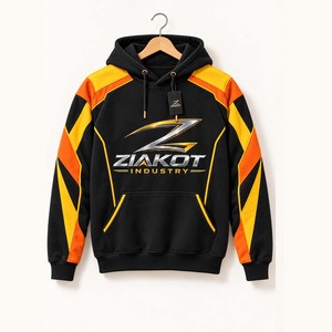 Sudadera con Capucha Deportiva Blanca Personalizada con Diseño 3D de Garza y Flor, Estilo Royal, de la Industria Ziakot, Venta al Por Mayor - Product Image 1