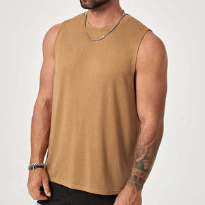 Solid Color Men Tank Top Low Price Fashion Summer Wear Breathable Cotton Ribbed Gym Muscle Vest Quick Dry Tank Top - Product Image 4