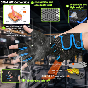 Wholesale Custom Fitness Gym Gloves Anti <b>Slip</b> Weightlifting Gloves Breathable Workout Gloves with Wrist Support - Product Image 4