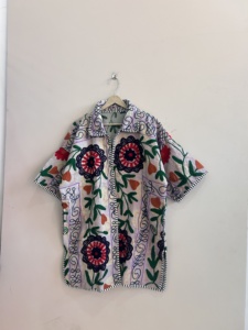 New Vintage Handmade <b>Kantha</b> Vintage Embroidered <b>Jacket</b> Women Cotton <b>Jacket</b> - Product Image 2