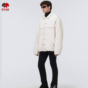 แจ็คเก็ตยีนส์คุณภาพพรีเมียมสำหรับผู้ชาย แบบสั่งทำพิเศษ ปิดด้วยกระดุม พร้อมโลโก้สั่งทำ เป็นมิตรต่อสิ่งแวดล้อม - Product Image 6