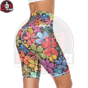 Pantalones Cortos de Mujer con Estampado Floral Acuarela, Suaves, Cómodos, Transpirables, Lavados, Casuales de Verano, Corte Medio Regular, para el Hogar y Exteriores - Product Image 3