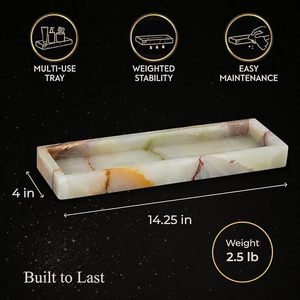 Bandeja de Baño Moderna y Económica de Mármol para Jabón, Botellas de Loción, Toallas y Organización Elegante del Baño por AALIYAN IMPEX - Product Image 6