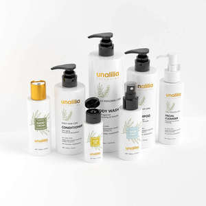 Bouteilles cylindriques en plastique PET avec bouchon pompe/bouchon à clapet, personnalisables, impression sérigraphique couleur, pour shampoing, lotion, soins de la peau, OEM/ODM disponible - Product Image 1