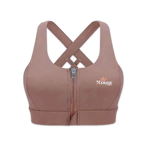 เสื้อชั้นในกีฬาสำหรับผู้หญิงไซส์ใหญ่ แบบมีลูกไม้ด้านหน้า สายไขว้ ปรับระดับได้ด้วยตัวล็อคด้านข้าง ไร้โครง ใส่สบาย - Product Image 5