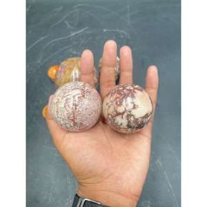 Sphère d'onyx rose brun naturel 3-5 cm, onyx floral, calcite, boule de cristal polie, décoration d'intérieur et attrape-soleil - Product Image 2