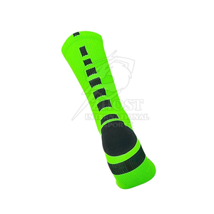 <b>Bright</b> Green Youth Sports <b>Socks</b> Crew Athletic Breathable Quick Dry Anti-Slip Knitted Eco-Friendly Football Basketball Training - Product Image 3