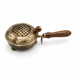 Wholesale Indian Metal Incense Holder Modern Brass Burner Stand Mesh Lid Eco-Friendly Sandalwood Anti-Odour Elegant Dani <b>Oud</b> - Product Image 1
