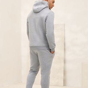 Custom Logo Winter Solid Tracksuit <b>Flared</b> <b>Sweatpants</b> and Hoodie Sets for Men - Product Image 2