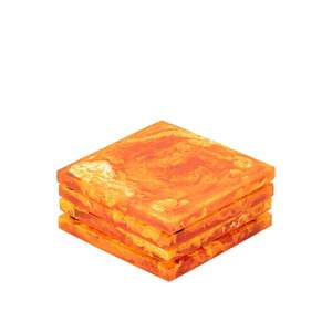 Juego de Posavasos Cuadrados Decorativos de Resina Epoxi Hechos a Mano, Ecológicos y de Lujo, para Protección de Mesa en Hogar, Cocina y Restaurante - Product Image 3