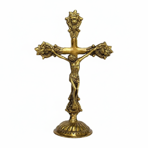 Gold Plated Premium Bishop's Blessing Crucifix Eco-friendly Custom Color Christian Catholic Church Crucifix For Christmas - Product Image 5