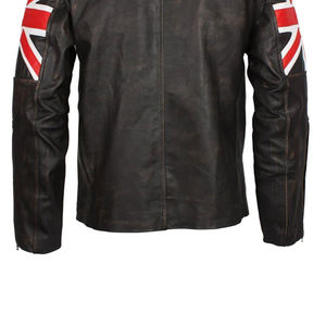 Men's High Street Style Leather <b>Jacket</b> Quality Black <b>Sheep</b> <b>Skin</b> Thin Stand Collar Winter Wear Clothing Leather <b>Jackets</b> - Product Image 6