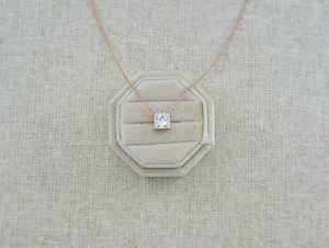 สร้อยคอทองคำโรสโกลด์ 14K ประดับเพชรทรงปรินเซสคัท 3 กะรัต ได้รับการรับรองจาก IGI คุณภาพ VS1 สี F เครื่องประดับผู้หญิงสุดหรู ของขวัญสุดพิเศษ - Product Image 6