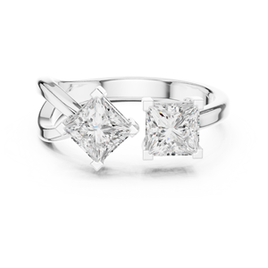 Coral jewels 10K Trending Anillo de compromiso Oro con Moissanite Solitaire para mujer - Product Image 3