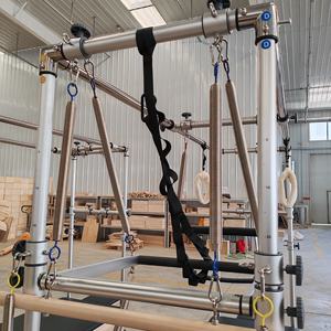 Table de trapèze commerciale <span class=keywords><strong>pour</strong></span> la flexibilité, étirements musculaires complets du corps, en érable et alliage d'aluminium, Cadillac <span class=keywords><strong>pour</strong></span> les studios de gym et de Pilates - Product Image 4