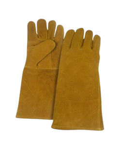 ถุงมือเชื่อมหนังวัวเนื้อเนียนหนา ป้องกันการสั่นสะเทือน ปลอดฝุ่น สำหรับงานเชื่อมอาร์กอนอุตสาหกรรม งานหนัก - Product Image 4