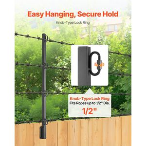 Confezione da 12 Estensori per Pali di Recinzione, Braccio in Acciaio Robusto da 32,1 Pollici per Filo Spinato, Montaggio su Superficie Piana, Aumenta l'Altezza del Recinto - Product Image 4