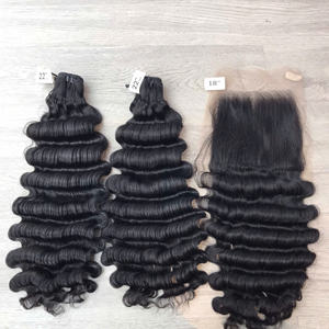 Super Calidad Virgen Vietnamita Extensiones de cabello Deepwave Super Doble Dibujado Color Natural Precio de fábrica Extensiones de cabello humano - Product Image 2