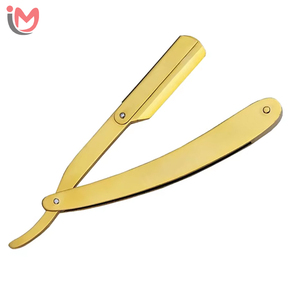 Stainless Steel Barber <b>Swing</b> Lock Razors <b>Single</b> Blade Customizable Color Feel Salon Quality Straight Edge Face - Product Image 3