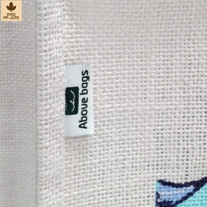 Bolsa de Yute Blanca Teñida, Modelo Japan Power Wave, Grande, 40x29x15 cm, Asa Naranja, Impresión Serigrafiada, Bolsa de Playa, Compras, Regalo, Venta al Por Mayor, OEM, B2B - Product Image 4