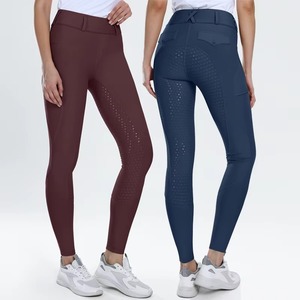 Pantalones de equitación occidentales coloridos para mujer, antideslizantes, con silicona en toda la asiento, de alta elasticidad, de alta calidad. - Product Image 1