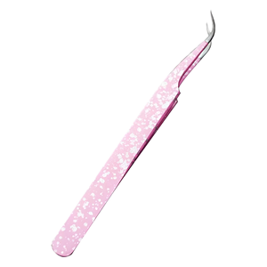 Pince à épiler professionnelle en acier inoxydable pour extensions de cils, avec pointe incurvée de précision et poignée antidérapante, pour les artistes en extensions de cils de salon, Elite - Product Image 1