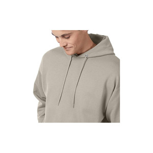 Sweat-shirt à capuche uni bordeaux décontracté pour homme avec poche avant - Product Image 4