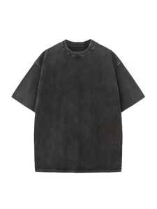 Custom <b>Back</b> Neck Logo Personalized Design Text Customization Oversized O-Neck Eco-Friendly 100% Cotton <b>T</b>-Shirt - Product Image 2