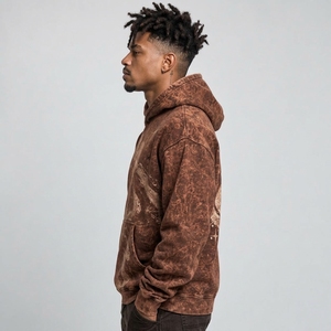 Trendy mens acid wash <b>hoodie</b> offering cozy comfort distinctive color effect relaxed fit and lasting <b>stitching</b> for everyday - Product Image 5