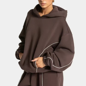 Sweat à capuche polaire pour femme avec logo personnalisé imprimé sur le devant – Streetwear décontracté OEM avec design respirant et lignes d'approvisionnement mondiales - Product Image 5
