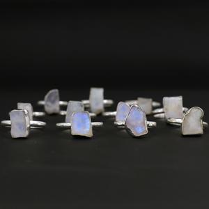 Natural Rainbow Moonstone <b>Ring</b> Brass Handmade Vintage Boho Jewelry Wholesale Fashion <b>Statement</b> <b>Rings</b> Women Gifts - Product Image 3