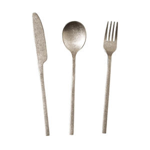 Ensemble de couverts en acier inoxydable gris flocon de neige, couteau, fourchette, cuillère, pour voyage, hôtel, cantine, couverts écologiques - Product Image 3