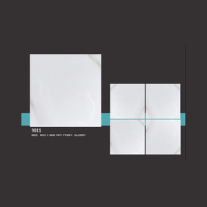 กระเบื้องปูพื้นขนาด 60x60 ซม. พอร์ซเลนวิทริฟายด์ 2x2 ฟุต แบบสองชั้น GVT PGVT หรูหรา สำหรับห้องนั่งเล่น ห้องนอน ห้องโถง พื้นผิวมันเงา - Product Image 1