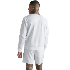 ผู้ผลิต OEM ชุดเซ็ต 2 ชิ้น เสื้อสเวตเชิ้ตและกางเกงขาสั้นผู้ชาย ผ้าสแปนเด็กซ์/คอตตอน คุณภาพสูง สวมใส่สบาย ระบายอากาศได้ดี แห้งเร็ว ทรงบ็อกซี่ - Product Image 2